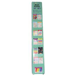13 Educational Math Posters Dry erase Multiplication Money Shapes Fractions